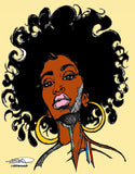 BIG EAR RINGS AND FRO NEW ROLLED CANVAS PRINTS
