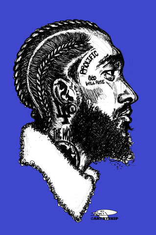 NIPSEY HUSSLE SIDE VIEW POSTER PRINT