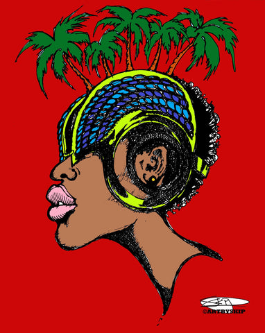 PALM TREES ON MY MIND POSTER PRINT