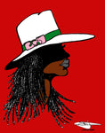 WHITE HAT AND DREADS POSTER PRINT