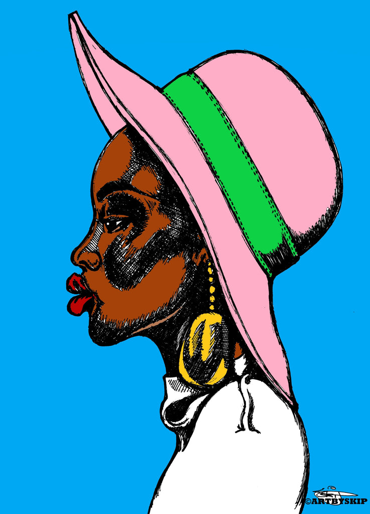 NEW "SUMMERS HAT AND LIPS" PRINT