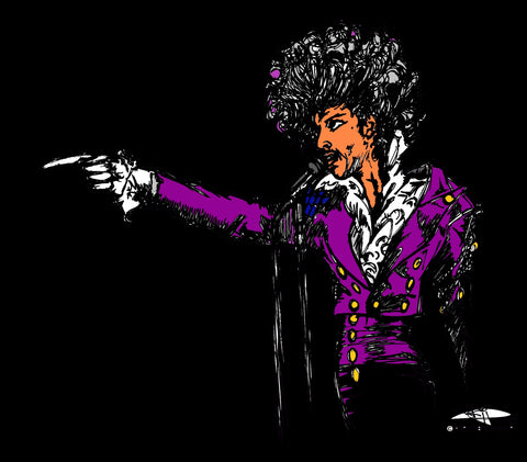 PURPLE PRINCE POSTER OR ROLLED CANVAS PRINTS