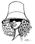 AFRO FLOWERS AND HAT NEW ROLLED CANVAS PRINTS