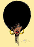 BIG AFRO FUNK CHICK NEW ROLLED CANVAS PRINTS