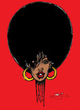 BIG AFRO FUNK CHICK NEW ROLLED CANVAS PRINTS