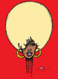 BIG AFRO FUNK CHICK NEW ROLLED CANVAS PRINTS