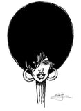 BIG AFRO FUNK CHICK NEW ROLLED CANVAS PRINTS