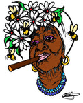 CUBAN LADY SMOKE N BEES POSTER OR ROLLED CANVAS PRINT