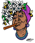 CUBAN LADY SMOKE N BEES POSTER OR ROLLED CANVAS PRINT