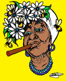 CUBAN LADY SMOKE N BEES POSTER OR ROLLED CANVAS PRINT