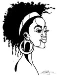 AFRO HOOP BADANA POSTER OR ROLLED CANVAS PRINTS