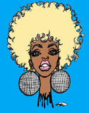 DISCO BALL AFRO CHICK POSTER OR ROLLED CANVAS PRINTS