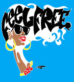 FEELFREE LOGO SWINGING HAIR POSTER OR ROLLED CANVAS PRINTS