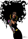 HIGH FASHION AFRO POSTER OR ROLLED CANVAS PRINTS