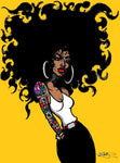 HIGH FASHION AFRO POSTER OR ROLLED CANVAS PRINTS