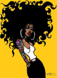 HIGH FASHION AFRO POSTER OR ROLLED CANVAS PRINTS