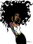 HIGH FASHION AFRO POSTER OR ROLLED CANVAS PRINTS
