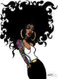 HIGH FASHION AFRO POSTER OR ROLLED CANVAS PRINTS