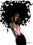 HIGH FASHION AFRO POSTER OR ROLLED CANVAS PRINTS