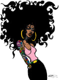 HIGH FASHION AFRO POSTER OR ROLLED CANVAS PRINTS