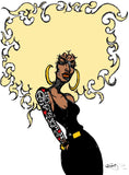 HIGH FASHION AFRO POSTER OR ROLLED CANVAS PRINTS