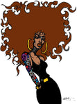 HIGH FASHION AFRO POSTER OR ROLLED CANVAS PRINTS