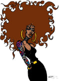 HIGH FASHION AFRO POSTER OR ROLLED CANVAS PRINTS
