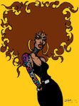 HIGH FASHION AFRO POSTER OR ROLLED CANVAS PRINTS