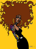HIGH FASHION AFRO POSTER OR ROLLED CANVAS PRINTS