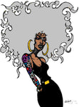 HIGH FASHION AFRO POSTER OR ROLLED CANVAS PRINTS