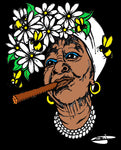 CUBAN LADY SMOKE N BEES POSTER OR ROLLED CANVAS PRINT
