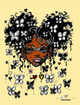 AFRO PUFFS & BUTTERFLIES 2 POSTER PRINT