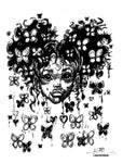 AFRO PUFFS & BUTTERFLIES 2 POSTER PRINT