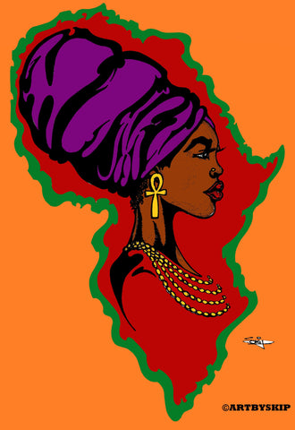 LADY AFRICA POSTER PRINT