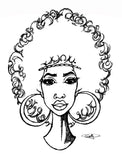 AFRO FUNK WOMAN CANVAS PRINTS