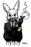 CIGAR EASTER BUNNY POSTER PRINT