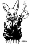 CIGAR EASTER BUNNY POSTER PRINT