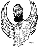 NIPSEY HUSSLE ANGEL WINGS POSTER PRINT