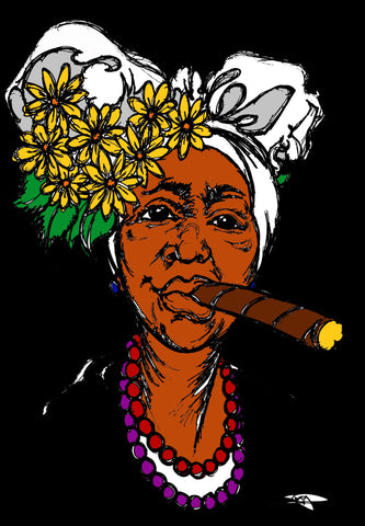 CIGAR LADY 2 POSTER PRINT