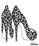 LEOPARD HEELS POSTER PRINT