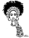 AFRO SCARF POSTER PRINT