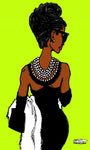 PEARLS AND HIGH HAIR CANVAS PRINTS