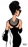 PEARLS AND HIGH HAIR CANVAS PRINTS